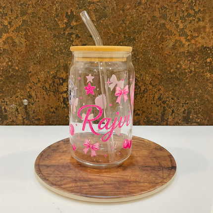 Premium Custom Glass Tumbler | Floral, K-pop, Cartoon & Theme Designs