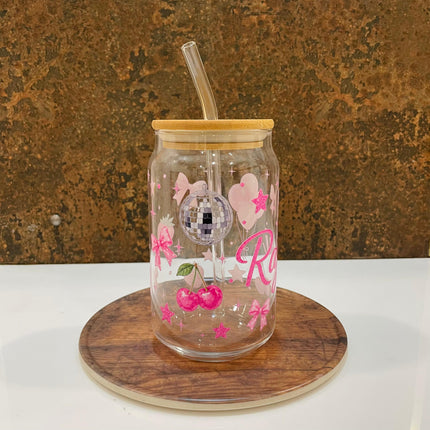 Premium Custom Glass Tumbler | Floral, K-pop, Cartoon & Theme Designs
