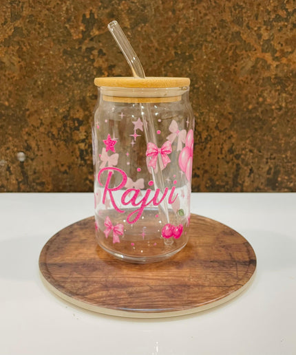 Premium Custom Glass Tumbler | Floral, K-pop, Cartoon & Theme Designs