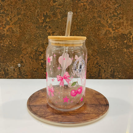 Premium Custom Glass Tumbler | Floral, K-pop, Cartoon & Theme Designs