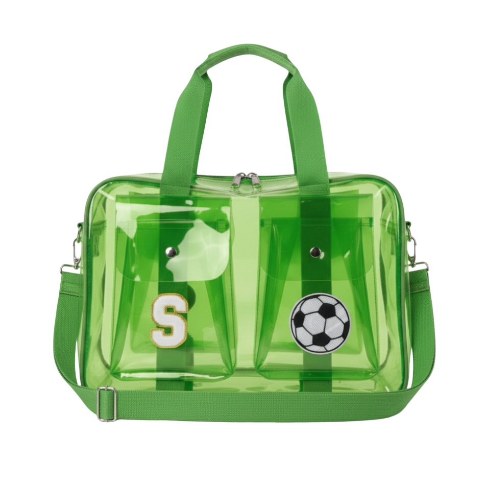 Customized Double Pocket Jelly Duffle Bag