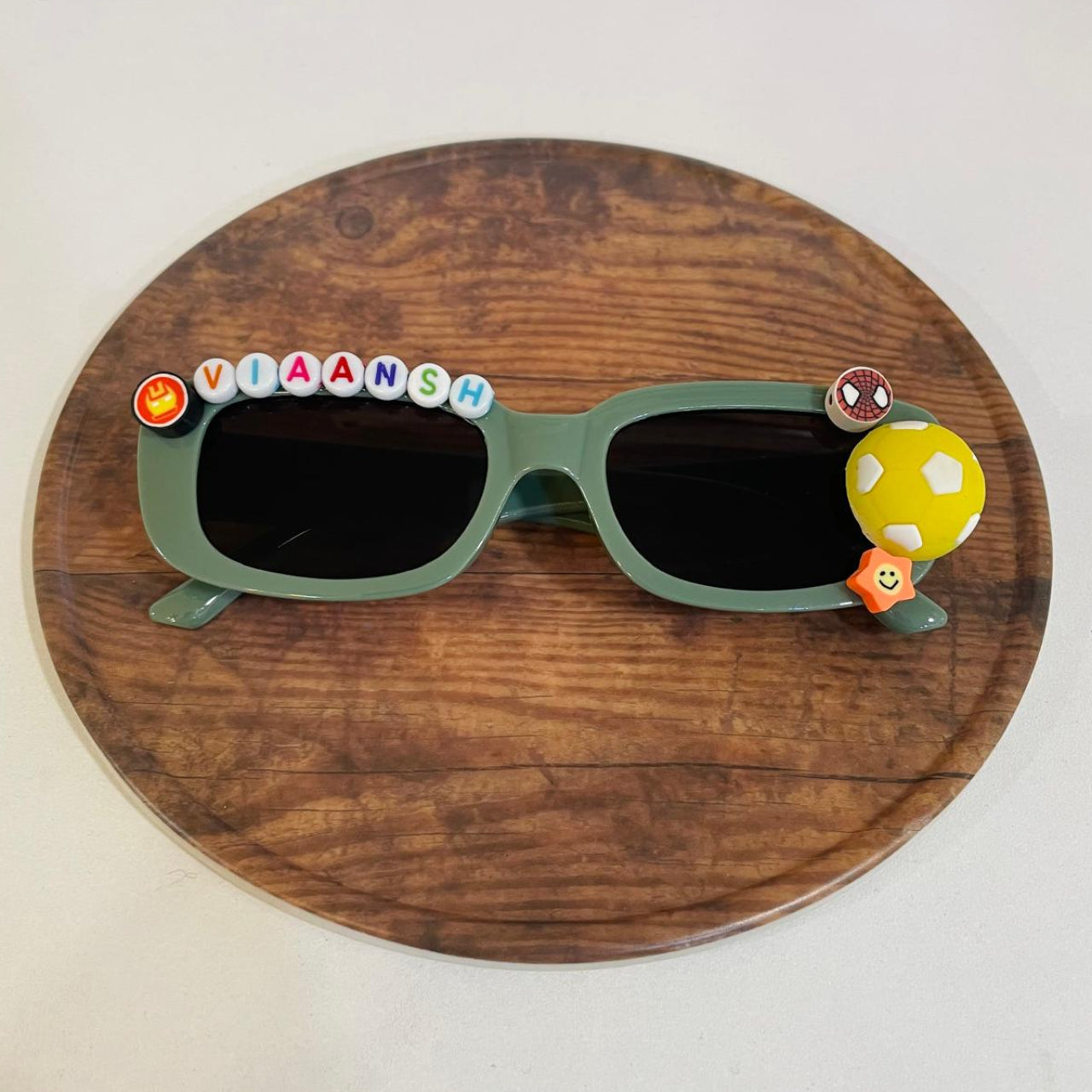 Customized Sunglasses for kids with name and cartoons - rectangle shape