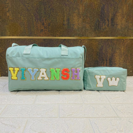 Premium Personalized Foam Duffle Bag with Pouch