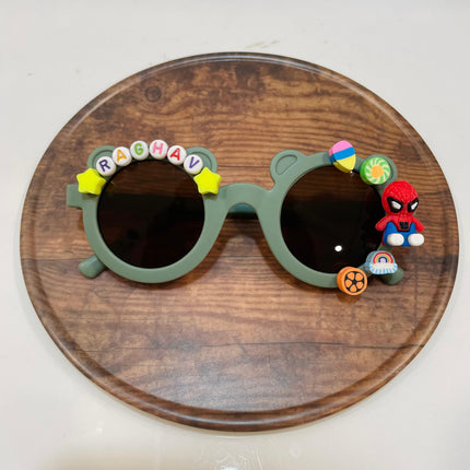 Customized Sunglasses for kids with name and cartoons - teddy shape
