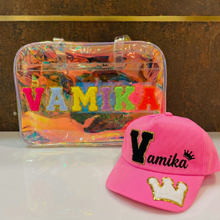 Customized Holographic Tote Bag & Cap combo