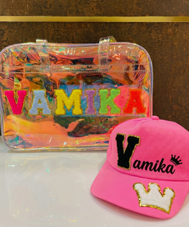 Customized Holographic Tote Bag & Cap combo