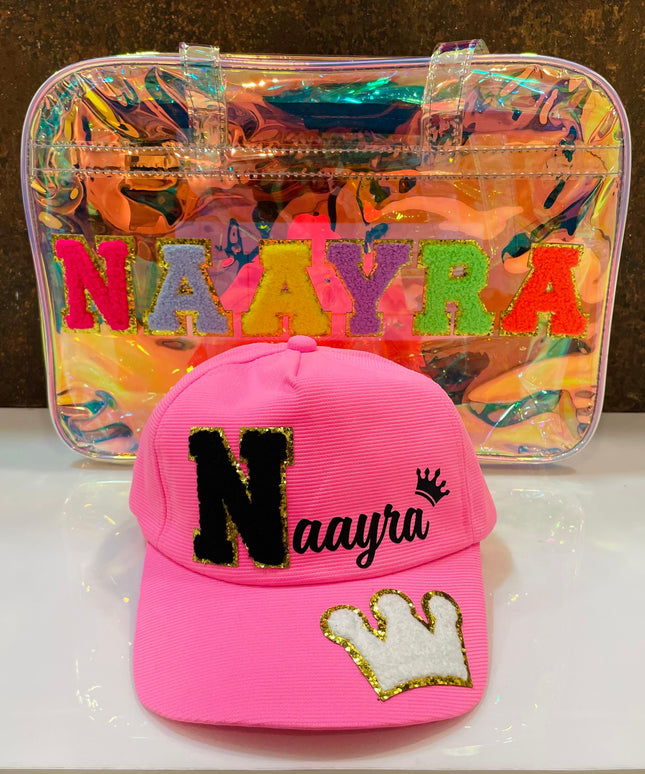 Customized Holographic Tote Bag & Cap combo