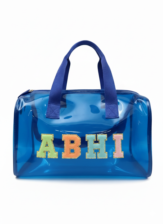 Customized Name Jelly Duffle Bag for Boys and Girls