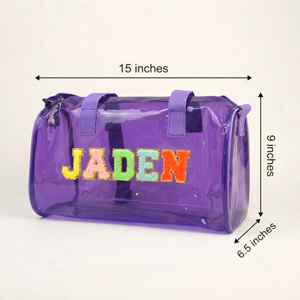 Customized Jelly Duffle Bag with name for Boys and Girls