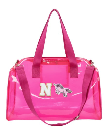 Customized Initial Cartoon Jelly Duffle Bag for Boys and Girls