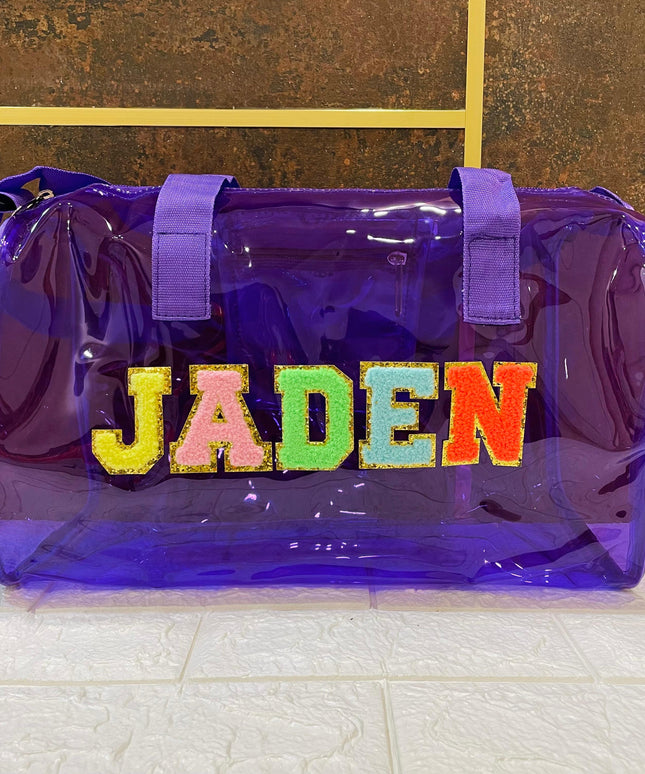 Customized Jelly Duffle Bag with name for Boys and Girls