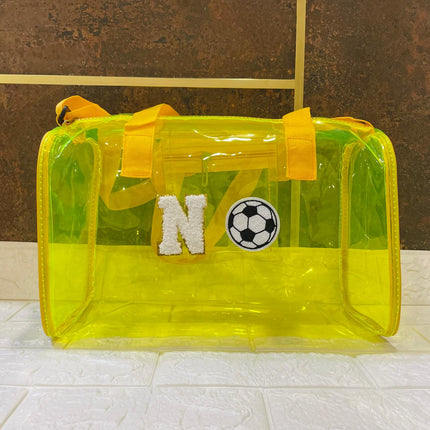 Customized Initial Cartoon Jelly Duffle Bag for Boys and Girls