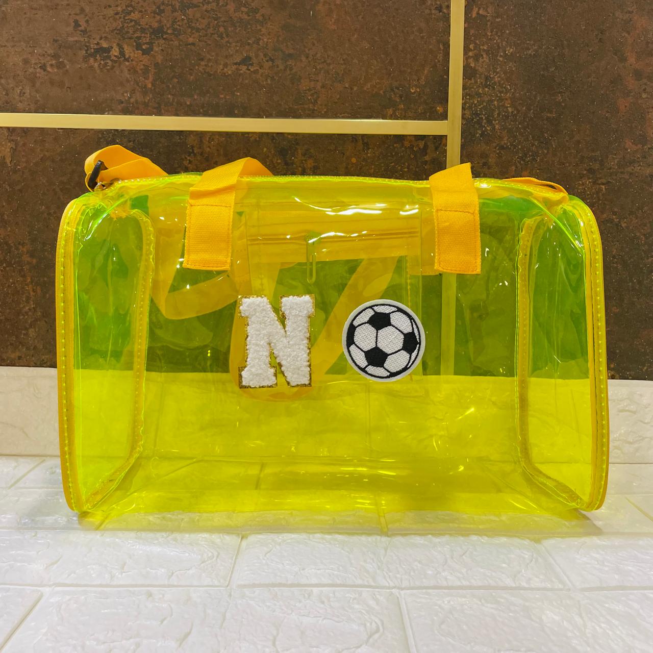 Customized Initial Cartoon Jelly Duffle Bag for Boys and Girls