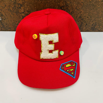 Customized Kids Caps - Initial & Cartoon with Beads