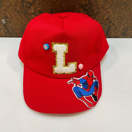 Customized Kids Caps - Initial & Cartoon with Beads