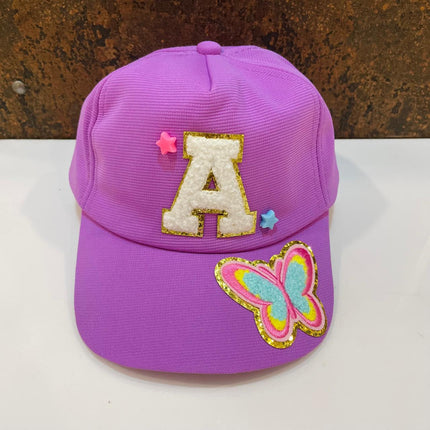Customized Kids Caps - Initial & Cartoon with Beads