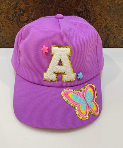 Customized Kids Caps - Initial & Cartoon with Beads