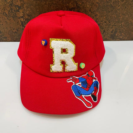 Customized Kids Caps - Initial & Cartoon with Beads