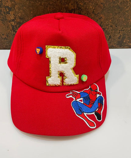 Customized Kids Caps - Initial & Cartoon with Beads