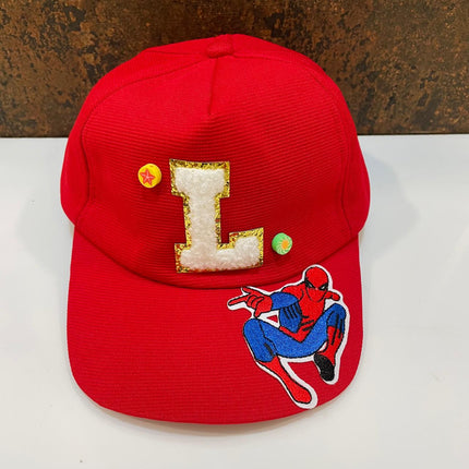 Customized Kids Caps - Initial & Cartoon with Beads