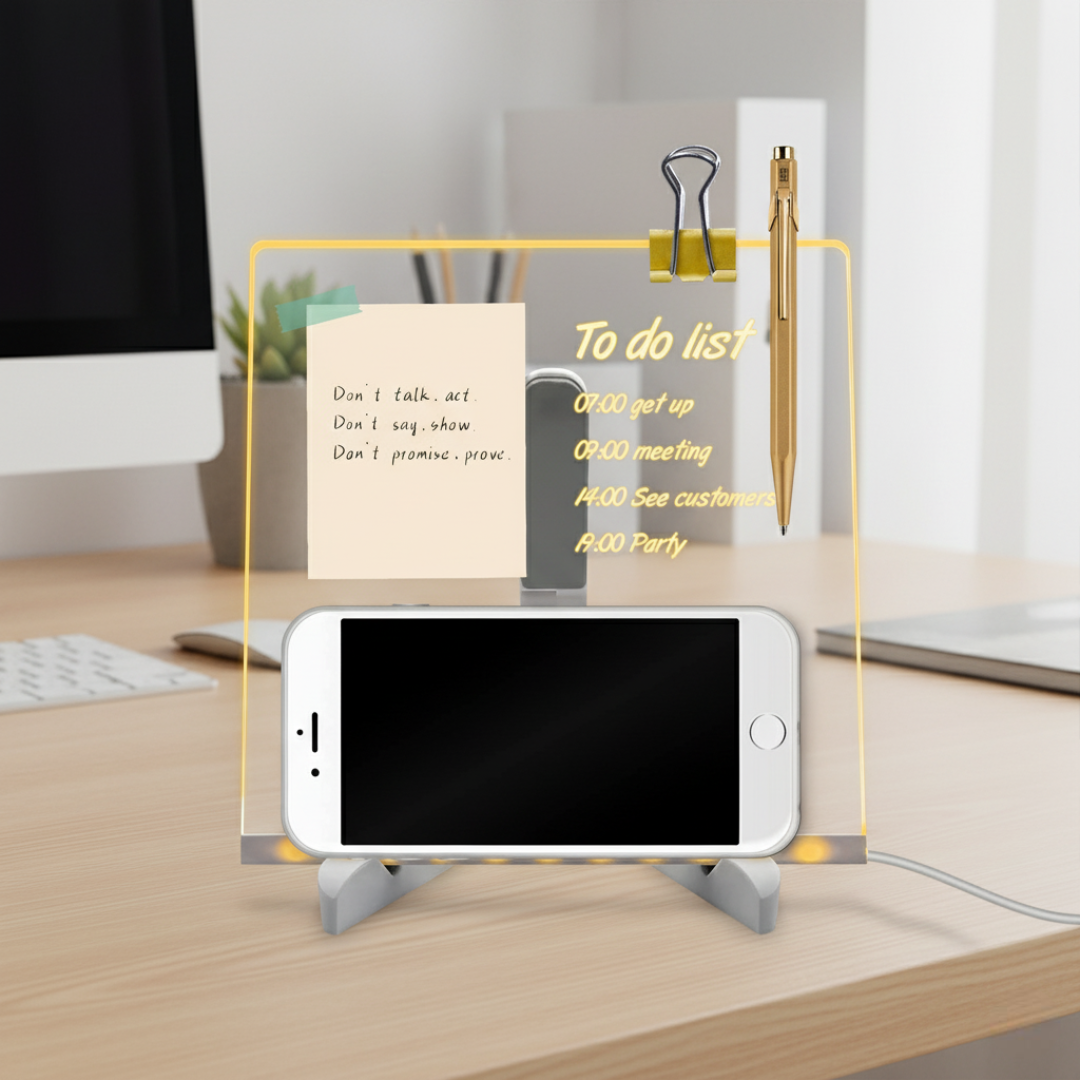 3D Acrylic LED Writing Pad with Pen & Light | 15 x 15 cm