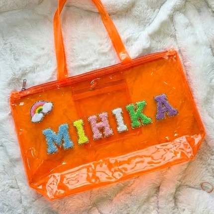 Customized Jelly Tote Bag with name and motifs