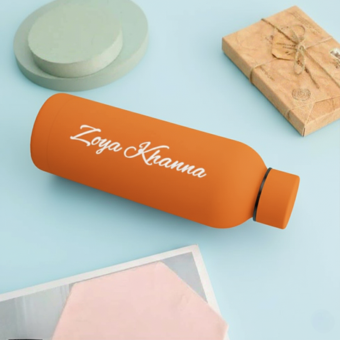 Customized Water Bottles with Name | Stainless Steel Double Insulated Water Bottles for Corporate Gifting - 500 ml