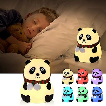 Panda Night Lamp for Kids | Night Light for Bedroom 7 Color Changing Touch Sensor