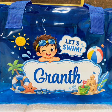 Personalized Jelly Beach Swim Bag for Kids