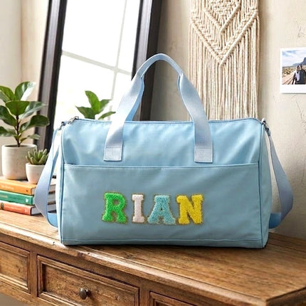 Personalized Leather Pastel Shade Duffle Bags