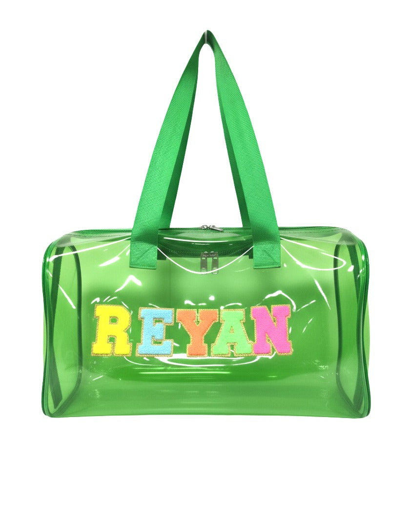 Customised Jelly Duffle Bag with name for Boys and Girls