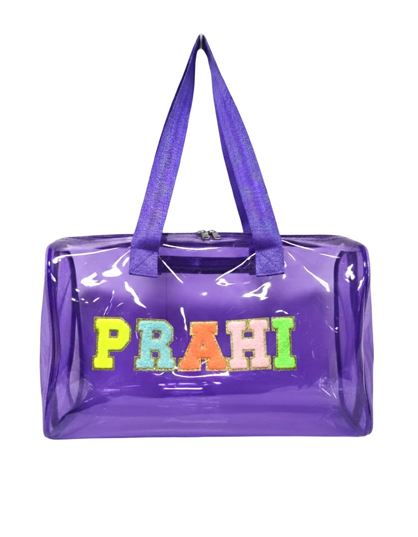 Customised Jelly Duffle Bag with name for Boys and Girls