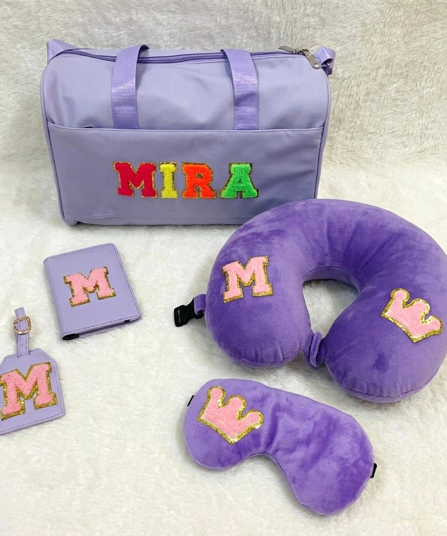 Personalized Travel Essential Duffle Bag & Travel Accessories