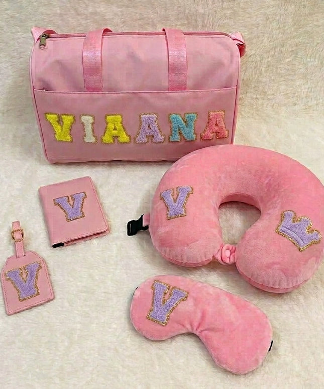 Personalized Travel Essential Duffle Bag & Travel Accessories