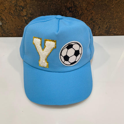 Personalized Caps with Initial and Cartoon for Boys and Girls