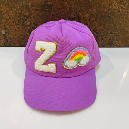 Personalized Caps with Initial and Cartoon for Boys and Girls