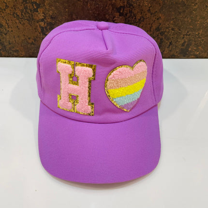 Personalized Caps with Initial and Cartoon for Boys and Girls