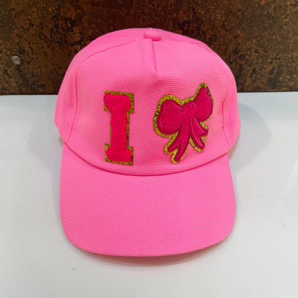 Personalized Caps with Initial and Cartoon for Boys and Girls