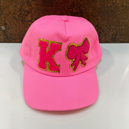 Personalized Caps with Initial and Cartoon for Boys and Girls
