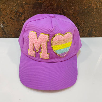 Personalized Caps with Initial and Cartoon for Boys and Girls