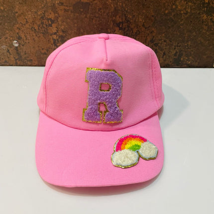 Customized Caps with Initial and Cartoon for Boys and Girls