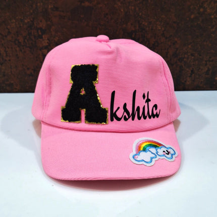Customized Cap for Kids with Full name with Cartoon - Return gifts