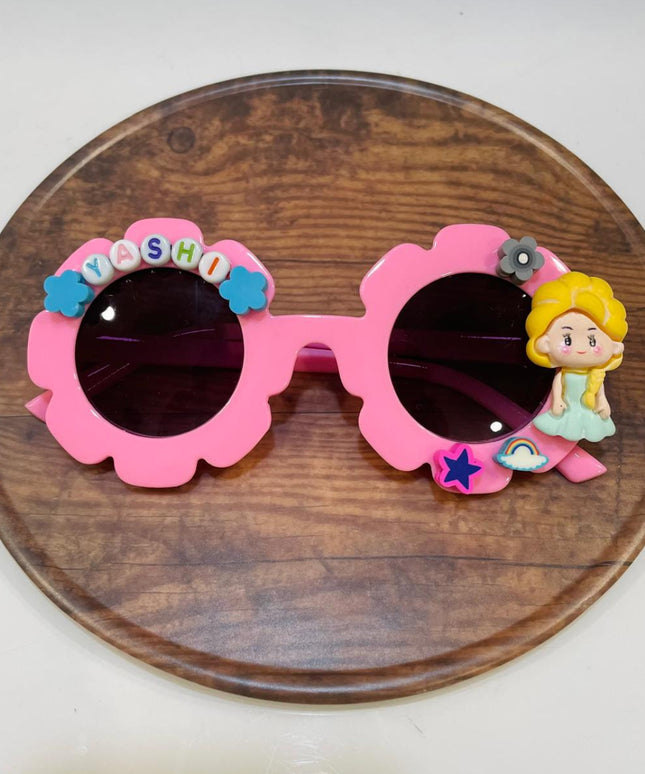 Customized Sunglasses for girls with name and cartoons - flower shape