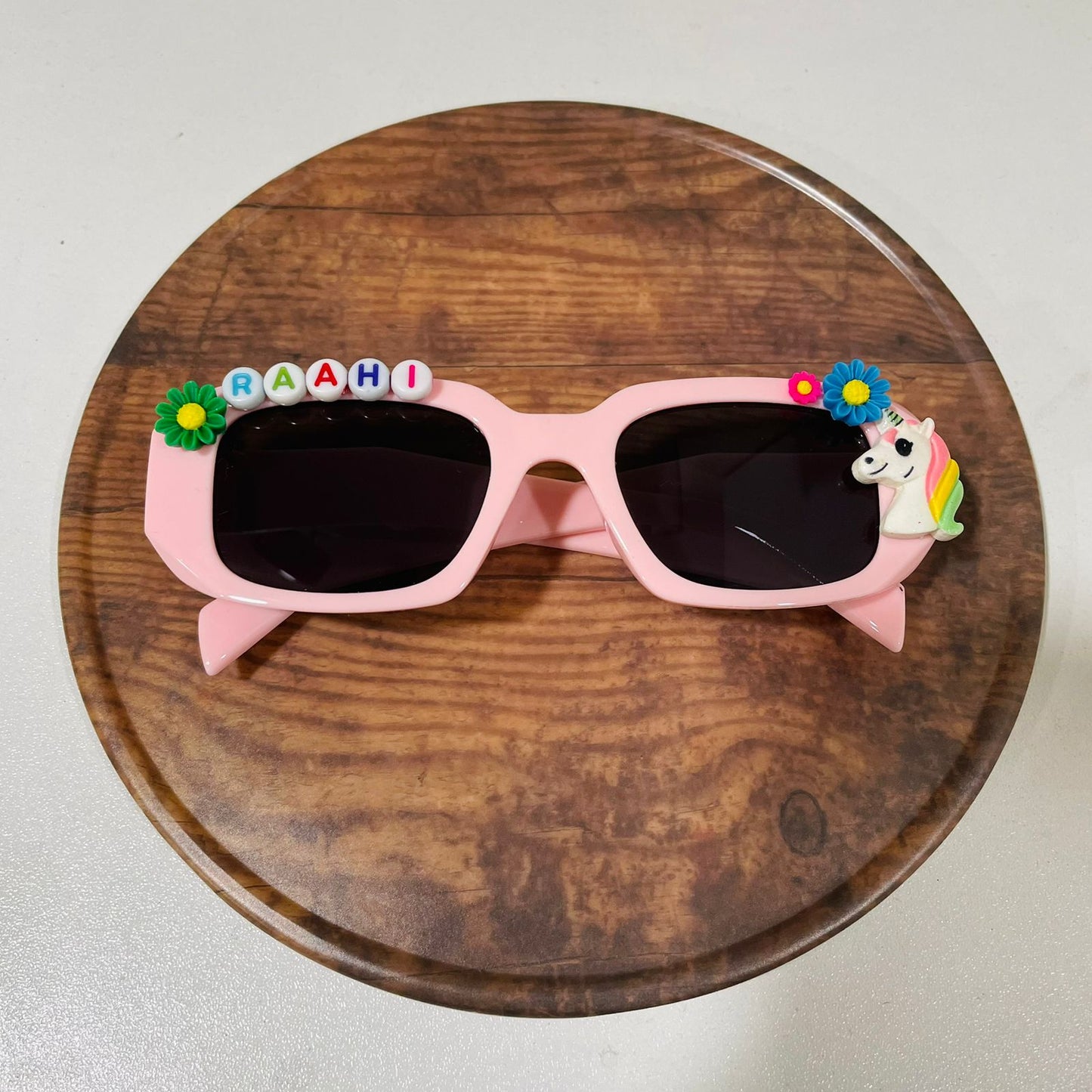Customized Sunglasses for kids with name and cartoons - rectangle shape