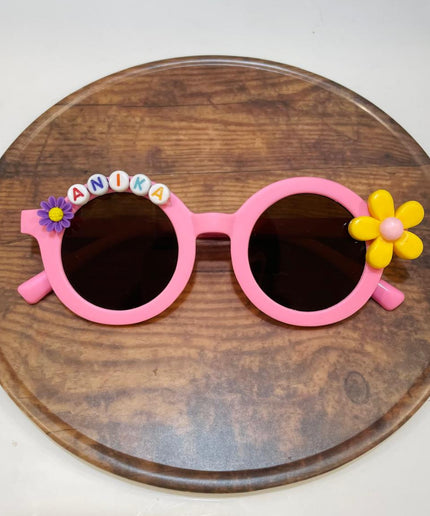 Customized Sunglasses for Kids with name round shape - Girls