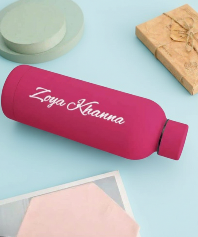 Customized Water Bottles with Name | Stainless Steel Double Insulated Water Bottles for Corporate Gifting - 500 ml