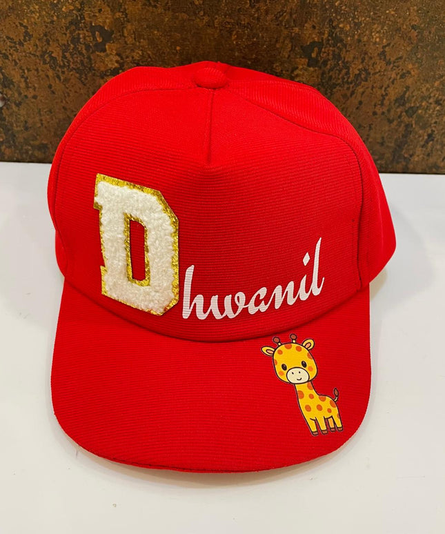 Printed Name and Cartoon Kids Cap - Return gifts