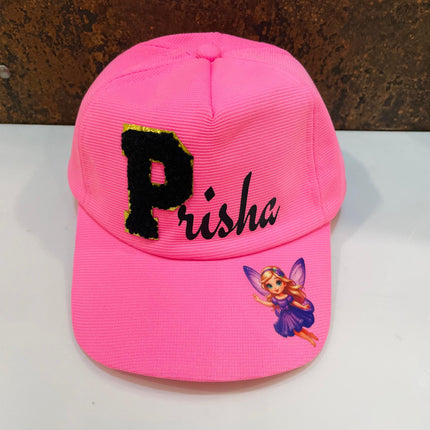 Printed Name and Cartoon Kids Cap - Return gifts