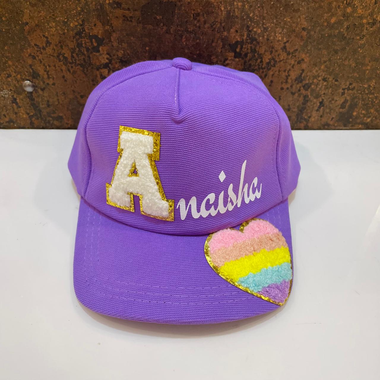 Customized Cap for Kids with Full name with Cartoon - Return gifts
