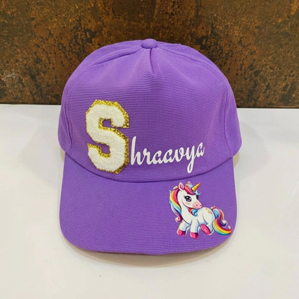Printed Name and Cartoon Kids Cap - Return gifts